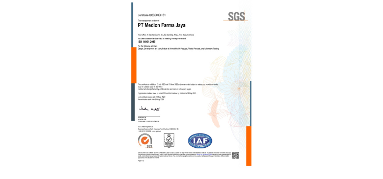 ISO 14001 : 2015 Certification